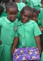 Children from the Christ Church girls school